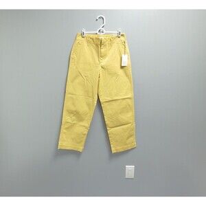 NWT A New Day Womens Pants Size 6 Stretch Yellow Flat Front Pockets
